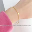 Lắc chân titan không gỉ mạ vàng 18k thiết kế 3 hình trái tim nhỏ xinh xắn phong cách trẻ trung dành cho nữ