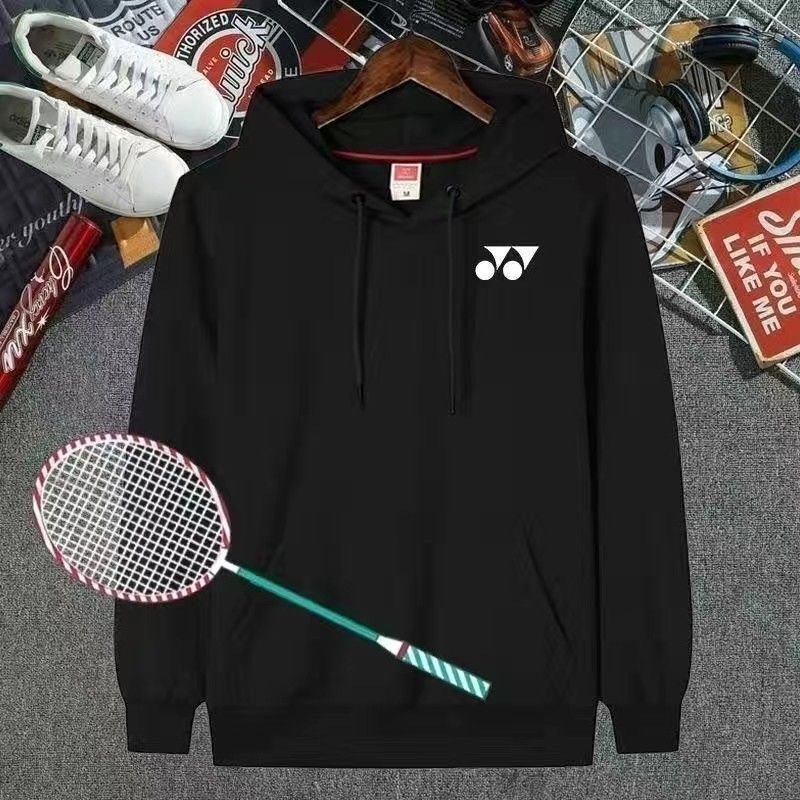 Yonex Áo Khoác Thể Thao Có Mũ Trùm Bằng Vải cotton Và Nhung Thời Trang Thu Đông Cho Cặp Đôi