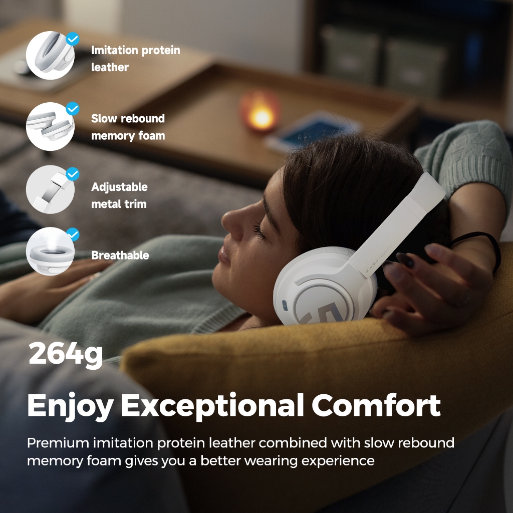 Ảnh SoundPEATS Space Tai Nghe Chụp Tai bluetooth 5.3 Không Dây Giảm Tiếng Ồn Gấp Gọn Trọng Lượng Nhẹ Đa Điểm anc 3