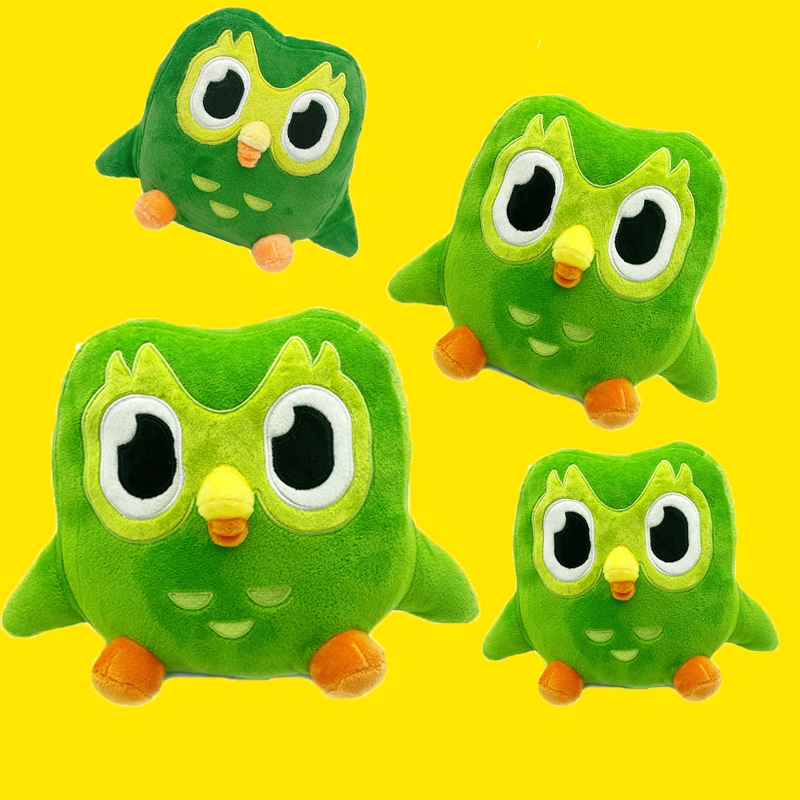 Rytanda Duolingo plush toy Thú nhồi bông hình chú cú xanh lá Duolingo kỷ niệm 10 năm làm quà tặng đồ chơi cho trẻ em