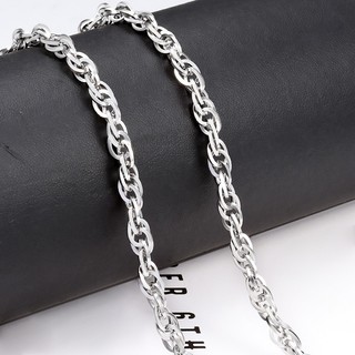 Dây chuyền dệt đôi vuông bằng thép không gỉ Phụ kiện dây chuyền trang sức DIY Dây chuyền trang trí