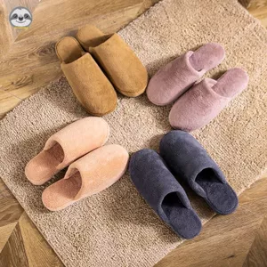 Phong cách Muji Nhật Bản / Dép sang trọng / Dép ấm áp mùa thu đông / Dép chống nước im lặng / Dép đi trong nhà cặp đôi