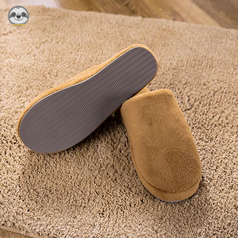 [Hàng có sẵn] Phong cách Muji Nhật Bản / Dép sang trọng / Dép ấm áp mùa thu đông / Dép chống nước im lặng / Dép đi trong nhà cặp đôi