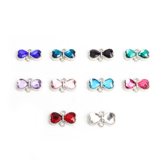 Set 10 Mặt Vòng cổ Hình Nơ Đính Đá Nhiều Màu Sắc Đính Đá Thủ Công Sáng Bóng Dành Cho Bạn Nữ Và Bé Gái diy