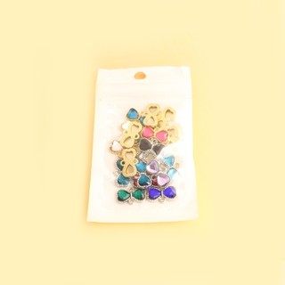 Set 10 Mặt Vòng cổ Hình Nơ Đính Đá Nhiều Màu Sắc Đính Đá Thủ Công Sáng Bóng Dành Cho Bạn Nữ Và Bé Gái diy