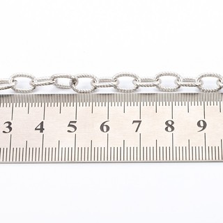 Dây chuyền hình bầu dục ren bằng thép không gỉ cho dây chuyền trang sức Phụ kiện DIY