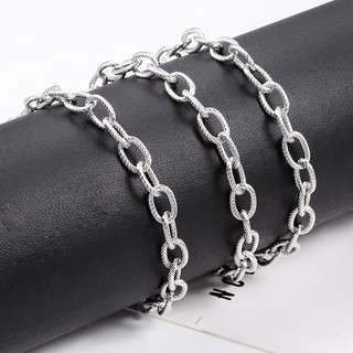 Dây chuyền hình bầu dục ren bằng thép không gỉ cho dây chuyền trang sức Phụ kiện DIY