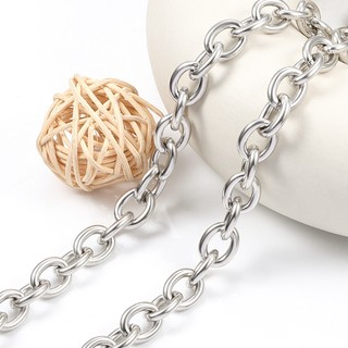Dây Chuyền Hình oval Lớn 12mm Bằng Thép Không Gỉ diy