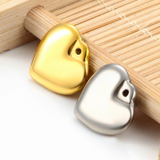 Mặt dây chuyền vàng được đánh bóng bằng thép không gỉ Phụ kiện thủ công Trang sức DIY Trái tim quyến rũ