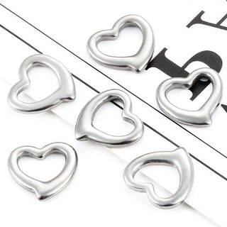 Mặt dây chuyền trái tim rỗng được đánh bóng bằng thép không gỉ cho vòng cổ DIY Phụ kiện trang sức