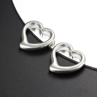 Mặt dây chuyền trái tim rỗng được đánh bóng bằng thép không gỉ cho vòng cổ DIY Phụ kiện trang sức