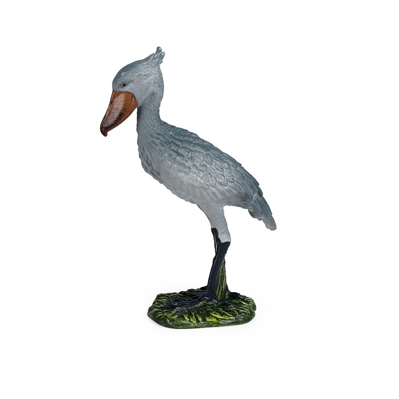Trẻ em mô phỏng rắn động vật hoang dã mô hình đồ chơi tĩnh chim hói đại bàng Shoebill trang trí cảnh