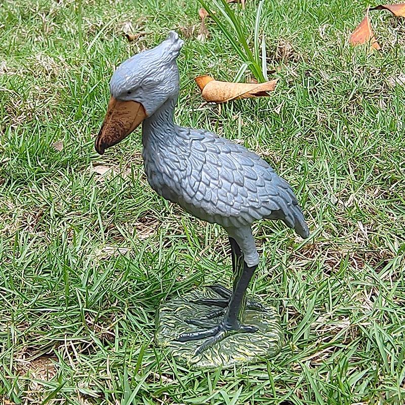 Trẻ em mô phỏng rắn động vật hoang dã mô hình đồ chơi tĩnh chim hói đại bàng Shoebill trang trí cảnh