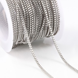 Chuỗi hộp thép không gỉ Chuỗi nhỏ DIY Phụ kiện dây chuyền trang sức