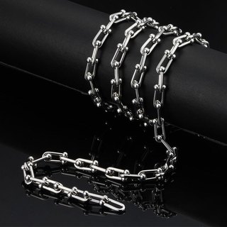 Dây Chuyền Bằng Thép Không Gỉ Hình Móng Ngựa Phong Cách hip hop Thời Trang Cho Nam Và Nữ