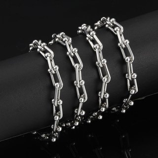 Dây Chuyền Bằng Thép Không Gỉ Hình Móng Ngựa Phong Cách hip hop Thời Trang Cho Nam Và Nữ