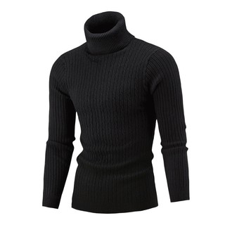 DICHUANGZHE Áo sweater Cổ Lọ Màu Trơn Ấm Áp Giày Thể Thao Nam Thời Trang Âu Mỹ Năng Động
