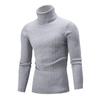 DICHUANGZHE Áo sweater Cổ Lọ Màu Trơn Ấm Áp Giày Thể Thao Nam Thời Trang Âu Mỹ Năng Động