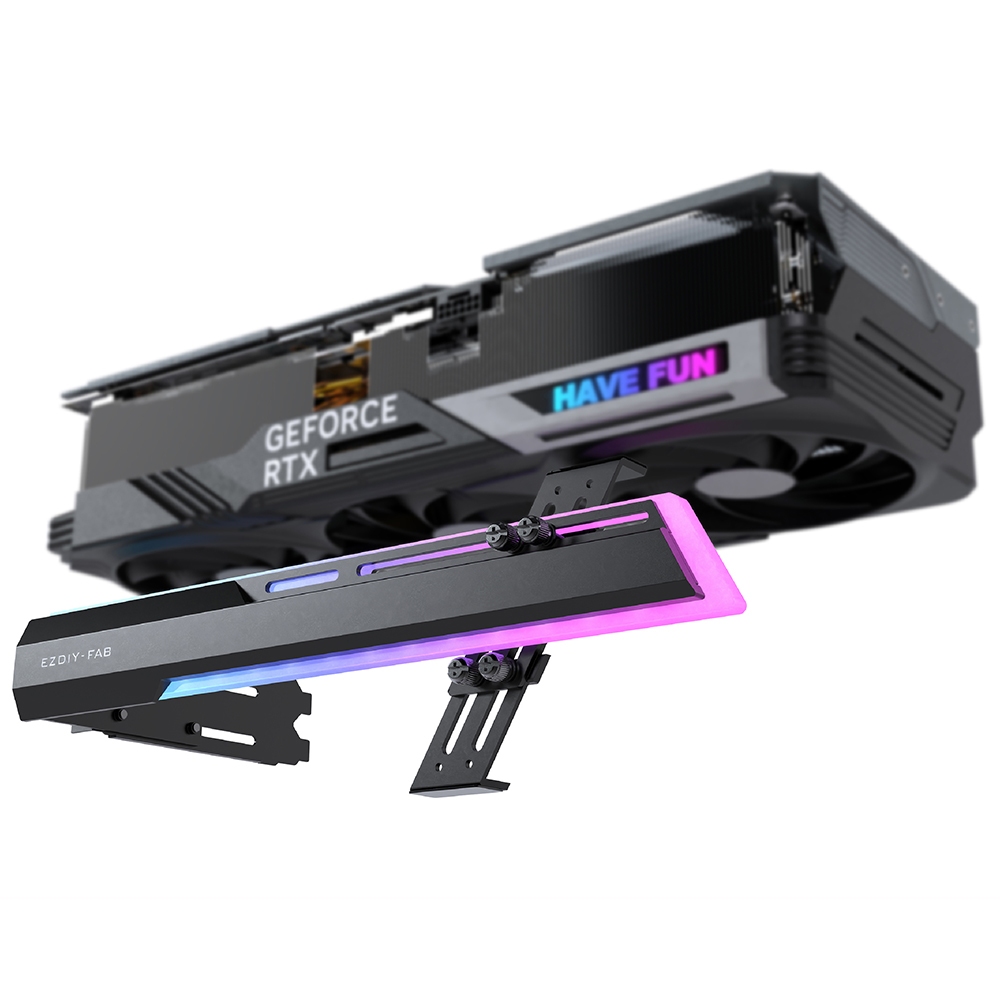 EZDIY-FAB 5V ARGB Giá đỡ GPU Nẹp Card đồ họa Hỗ trợ GPU Giá đỡ thẻ ...