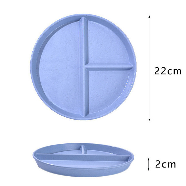 211 Nhựa Bảo mật Microwave Ăn uống 3 ngăn Trang chủ Phân vùng Ăn uống lành mạnh Đĩa bột đen trắng Cân bằng giảm cân Split Tablet cho người lớn và trẻ em 分餐盘