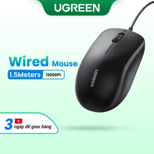 Chuột quang có dây Ugreen 1.5m USB 3.0 1200DPI thích hợp cho PC/ Mac/ Linux/ laptop