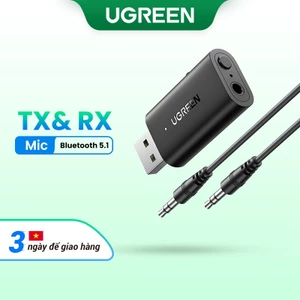 Ugreen Thiết Bị Thu Phát bluetooth 5.1 2 Trong 1 jack Cắm 3.5mm Cho Xe Ô Tô