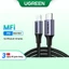 Cáp sạc nhanh UGREEN MFI Bradied USB C 20W PD thích hợp cho iPhone 14 / 14 Max / 14 Pro / Pro Max