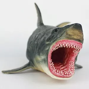 Mô phỏng động vật biển cá mập mô hình Megalodon cá mập trắng đồ chơi trẻ em trang trí
