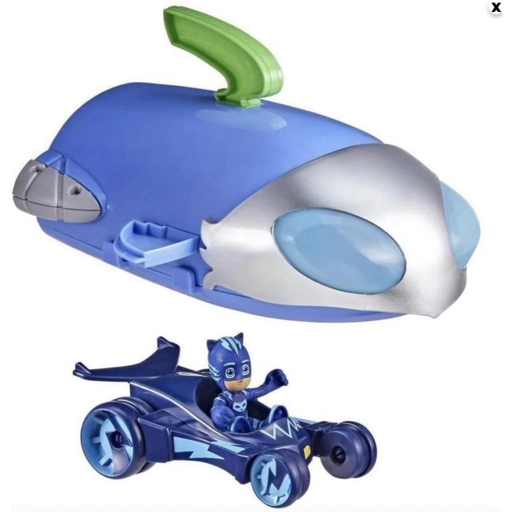 PJ Masks 2-in-1 HQ Playset, Headquarters and Rocket Preschool Toy Includes Catboy Action Figure and Cat-Car Vehicle Pj masks Đồ Chơi Mô Hình Nhân Vật catboy 2 Trong 1 hq