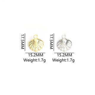 Set 10 Mặt Vòng cổ / Vòng Tay / Vòng cổ Hình Vỏ Sò Đính Ngọc Trai Giả Nhiều Màu diy