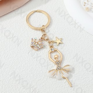 1 Móc Khóa Hình Vũ Công ballet Đính Đá Dễ Thương Trang Trí Ba Lô / Túi Xách / Tai Nghe Xe Hơi