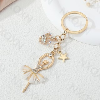1 Móc Khóa Hình Vũ Công ballet Đính Đá Dễ Thương Trang Trí Ba Lô / Túi Xách / Tai Nghe Xe Hơi