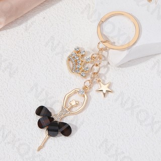 1 Móc Khóa Hình Vũ Công ballet Đính Đá Dễ Thương Trang Trí Ba Lô / Túi Xách / Tai Nghe Xe Hơi
