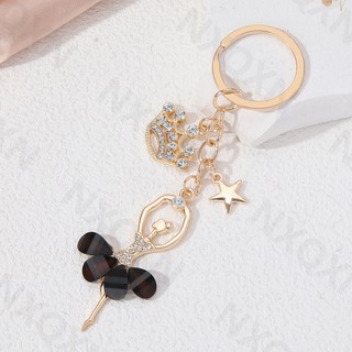 1 Móc Khóa Hình Vũ Công ballet Đính Đá Dễ Thương Trang Trí Ba Lô / Túi Xách / Tai Nghe Xe Hơi