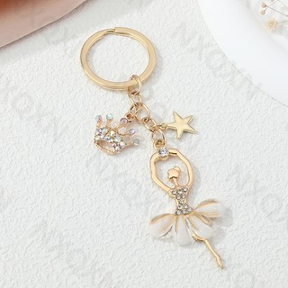 1 Móc Khóa Hình Vũ Công ballet Đính Đá Dễ Thương Trang Trí Ba Lô / Túi Xách / Tai Nghe Xe Hơi