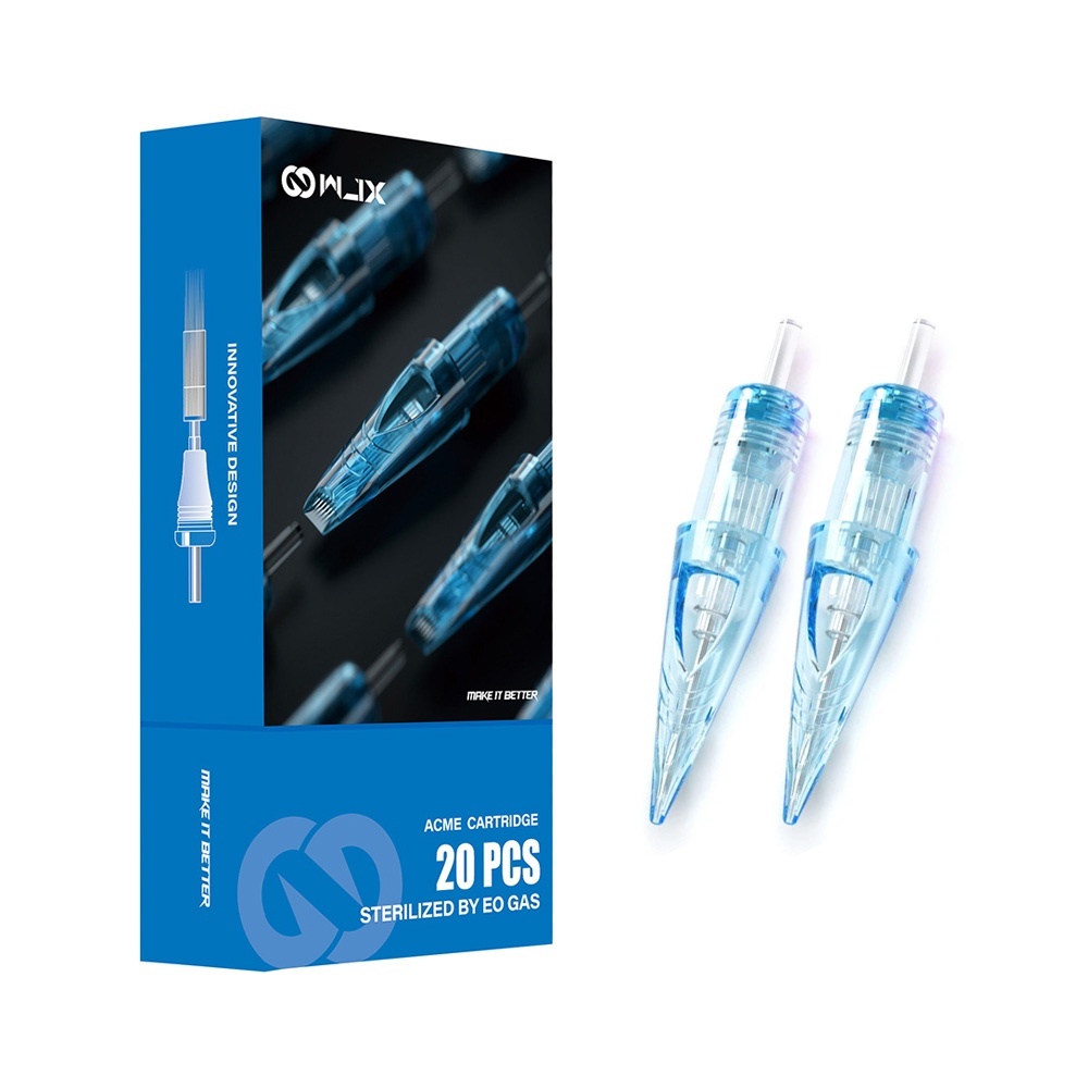 Kim xăm dùng một lần dạng cartridge được đóng gói vô trùng trong bao bì bảo vệ, thể hiện tiêu chuẩn an toàn trong ngành xăm hình