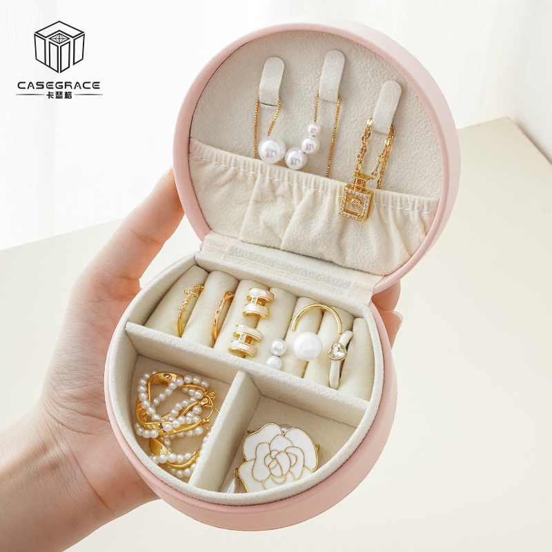 Hộp Đựng Trang Sức Nhỏ Gọn Đa Năng Có Tay Cầm Tiện Dụng