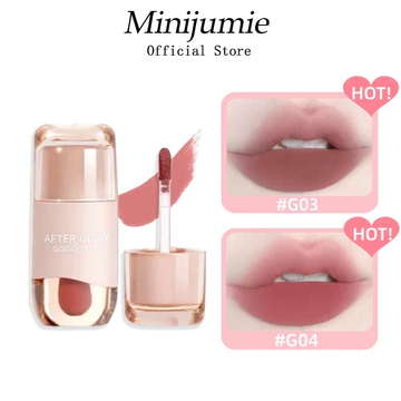 Son Kem Đất Sét Minijumie GOGO TALES AFTER GLOW Son Môi Màu Lì Xám Hồng Chống Nước Lâu Trôi Không Dính Cốc