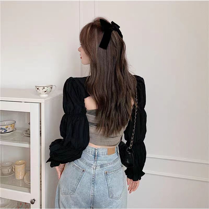 Milyfashion Kỳ Nghỉ Thời Trang Khăn Choàng Chống Nắng Bên Ngoài Trận Đấu Nữ Thiết Kế Cảm Thấy Siêu Cổ Tích Phù Hợp Với Niche Ngắn Phong Cách Mới Dài Tay Bl