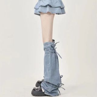 Vớ denim y2k Cột Dây Cho Nữ Ốp