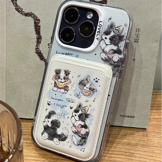 Ốp Điện Thoại Họa Tiết Động Vật Phong Cách graffiti Có Ngăn Đựng Thẻ Cho iphone15pro 15promax 14 14promax 14pro