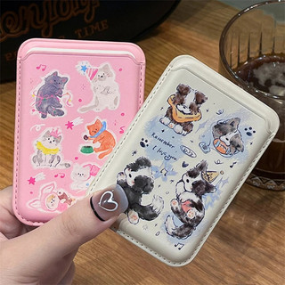 Ốp Điện Thoại Họa Tiết Động Vật Phong Cách graffiti Có Ngăn Đựng Thẻ Cho iphone15pro 15promax 14 14promax 14pro
