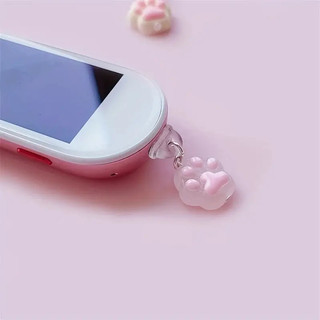 Mobile Nút Bịt Chống Bụi Cho Lỗ Cắm Điện Thoại Hình Dấu Chân Mèo Dễ Thương