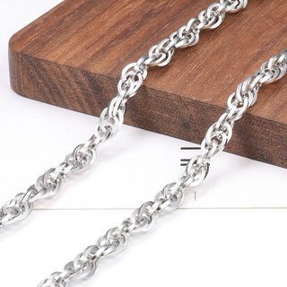 Dây chuyền dệt đôi vuông bằng thép không gỉ Hàn Trang sức DIY Phụ kiện làm bằng tay