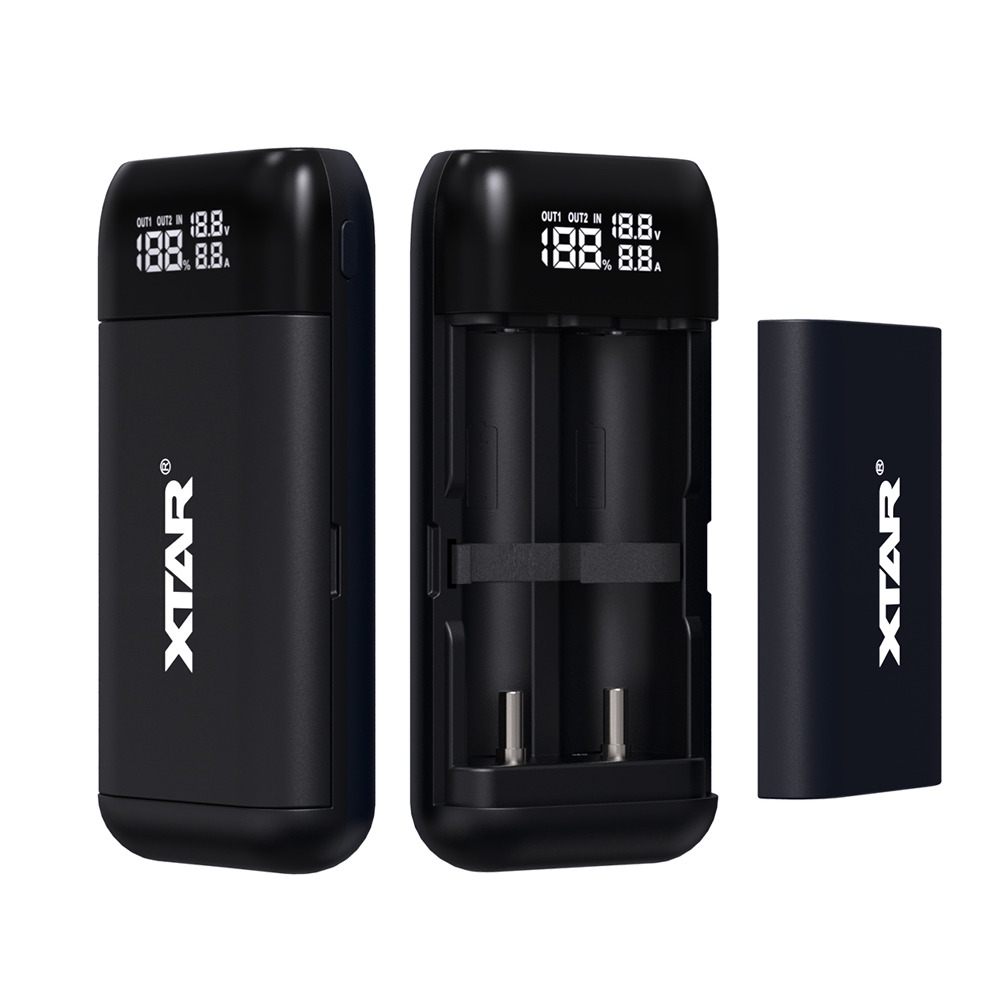 XTAR Bộ Sạc Nhanh Loại c 2a * 2bays pb2sl (20700 / 21700 Pin) | Shopee ...