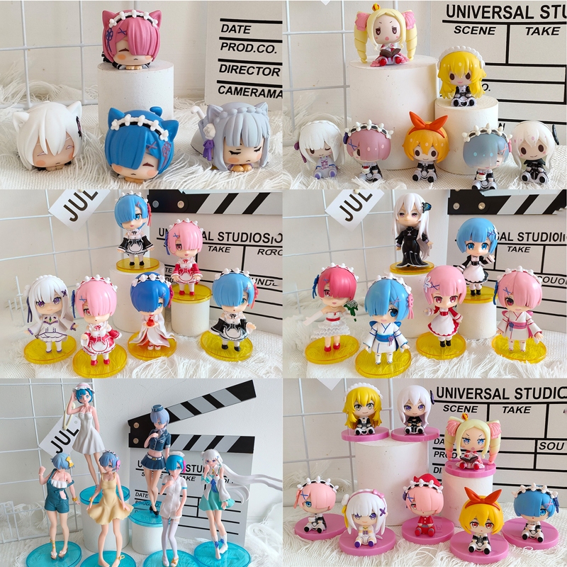 Set 4 / 6 / 8 Mô Hình Nhân Vật Phim Re: Life in a different world from ...