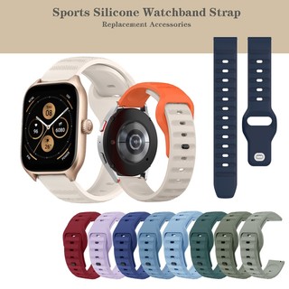 Dây Đeo Silicon 20mm Cho Đồng Hồ Thông Minh huami amazfit gts 4 mini 2 / 2e / 3 gts2 gts3 gts4 / bip 3 pro lite s u pop