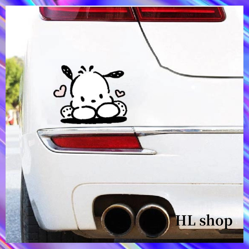 Hl Sticker Dán Trang Trí Xe Hơi Hình Chú Chó Hoạt Hình Dễ Thương Chống Nước