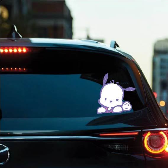 Hl Sticker Dán Trang Trí Xe Hơi Hình Chú Chó Hoạt Hình Dễ Thương Chống Nước