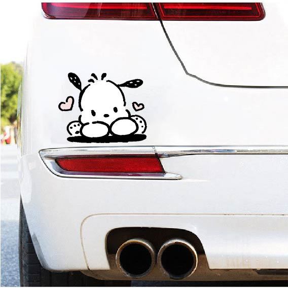 Hl Sticker Dán Trang Trí Xe Hơi Hình Chú Chó Hoạt Hình Dễ Thương Chống Nước